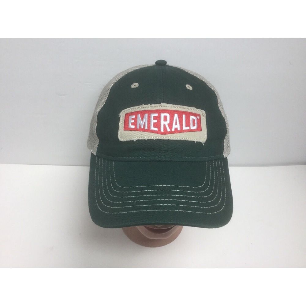 Emerald Nuts Hat Patch Logo Cap Mesh Back Strapback Farming‎ Trucker Baseball